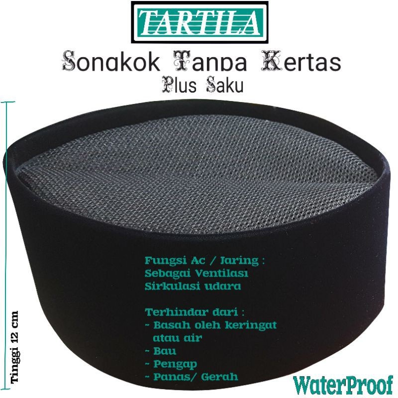 Peci Hitam Full AC Tinggi 12cm