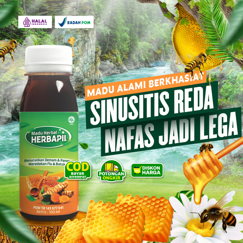 

HERBAPIL Madu Herbal Batuk SINUSITIS Original
