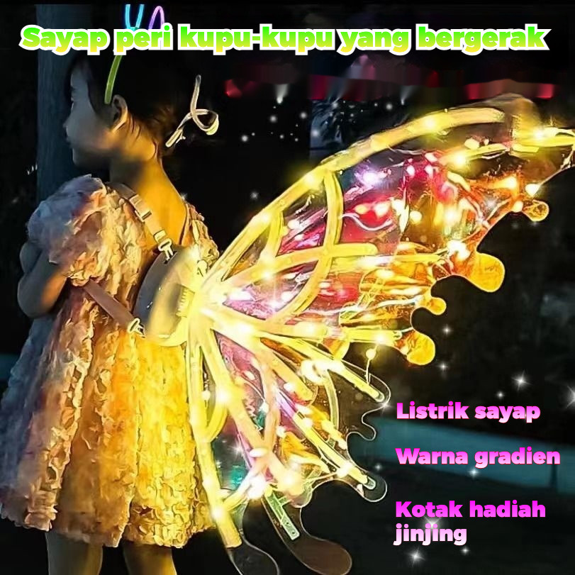 sayap peri anak perempuan led /anak istrik sayap malaikat kupu-kupu sayap /sayap kupu kupu besar