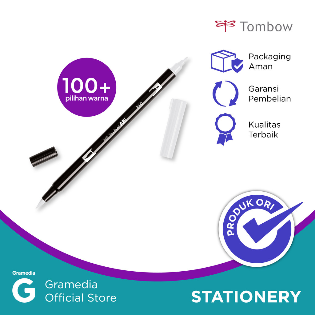 

Tombow Dual Brush Pen Black Abt N15