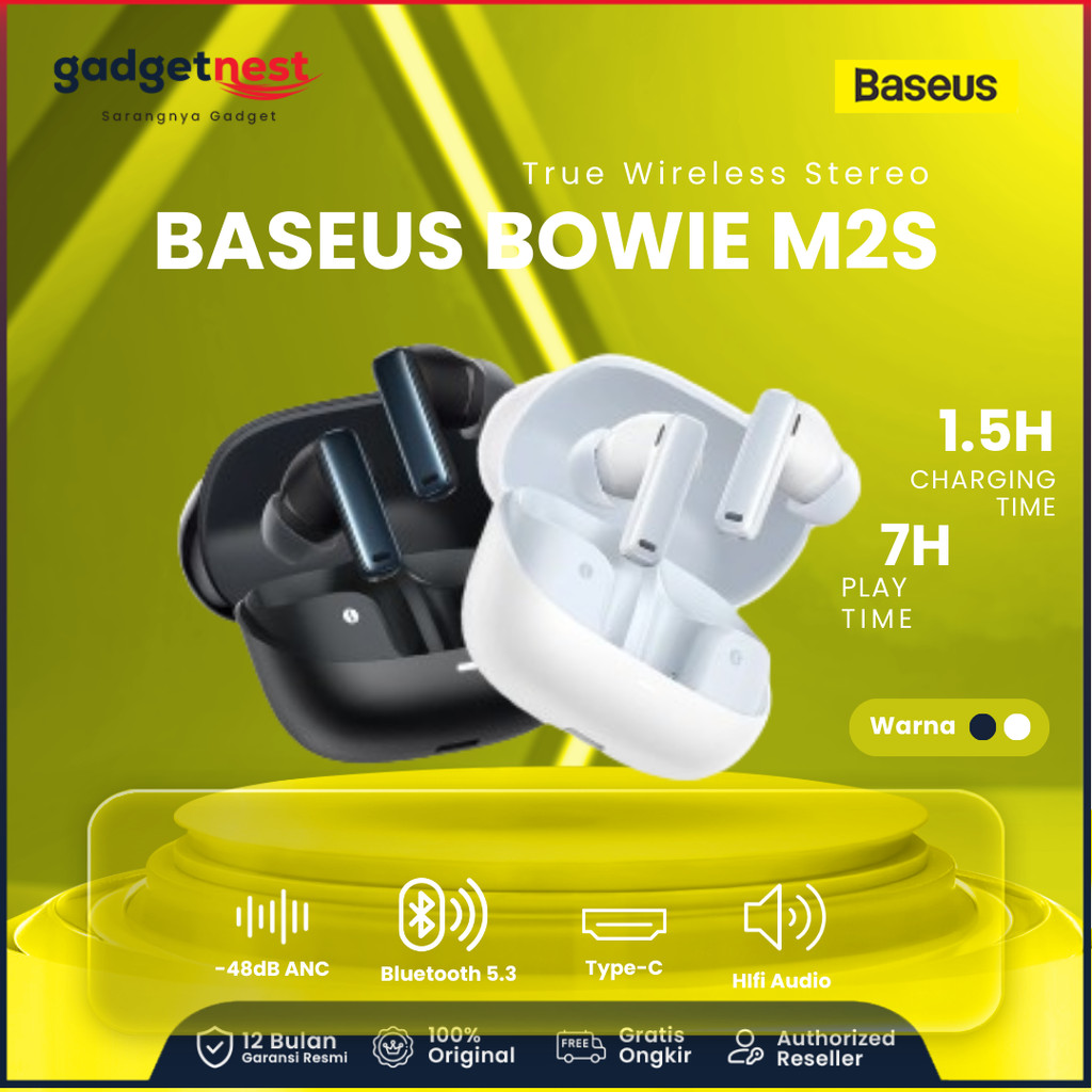 Baseus Bowie M2S True Wireless Bluetooth Earphone ANC ENC M2S