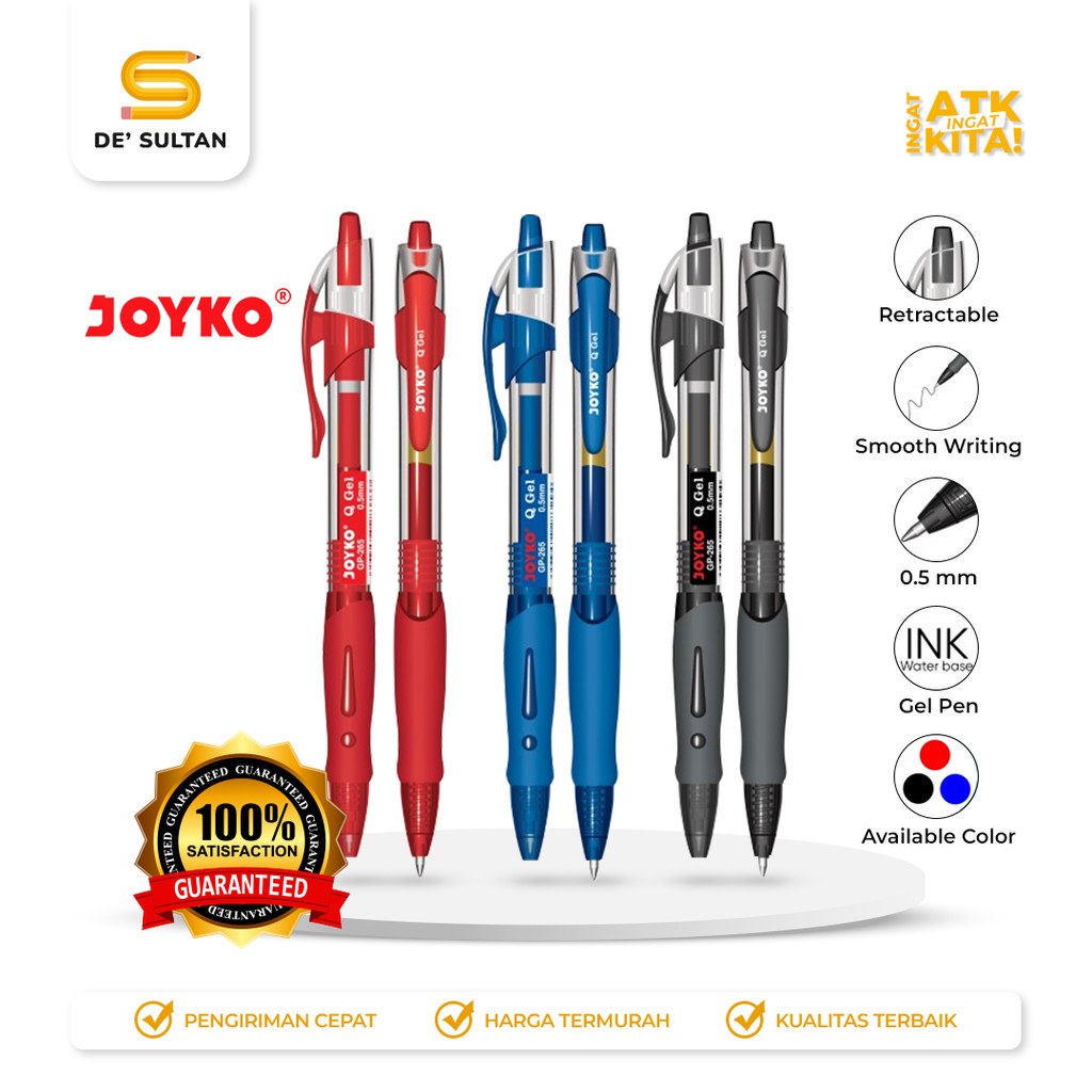 

JOYKO PULPEN GEL/ GEL PEN GP-265 Q GEL 0.5mm (1PC)