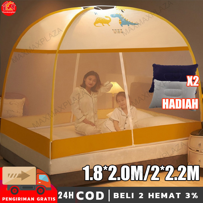 【2*Bantal Gratis】kelambu india jumbo/selambu kamar tidur/kelambu tidur tebal dan kuat 150x200CM/180x