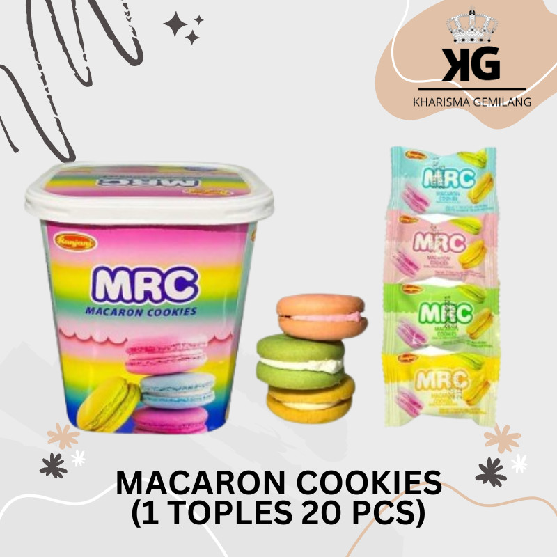 

KG - MACARON COOKIES MRC 92 Gram (1 Toples 20 Pcs) Ranjani Kue Biskuit Lapis Cream Manis Anak Dewasa