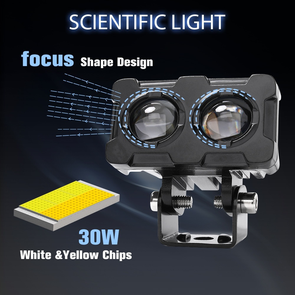 Lampu Tembak Sorot Led Laser 2 Mata Putih Kuning Anti Air Lampu Sorot Led Lampu Tembak Sql 2 Mata Po