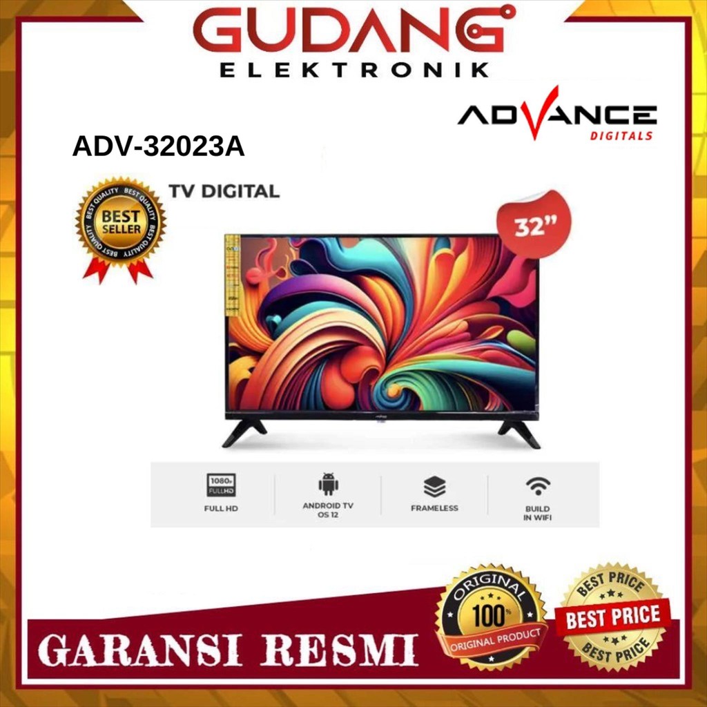 LED TV 32 INCH ADVANCE 3203A SMART TV FRAMELESS ADVANCE 3203 A