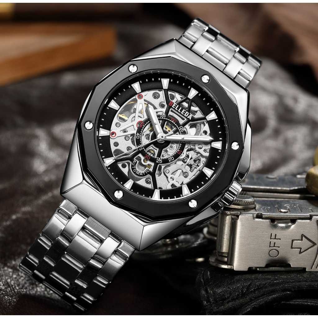 BUY 1 GET 1.. JAM TANGAN PRIA BELLEDA ORIGINAL AUTOMATIC 9476 RT