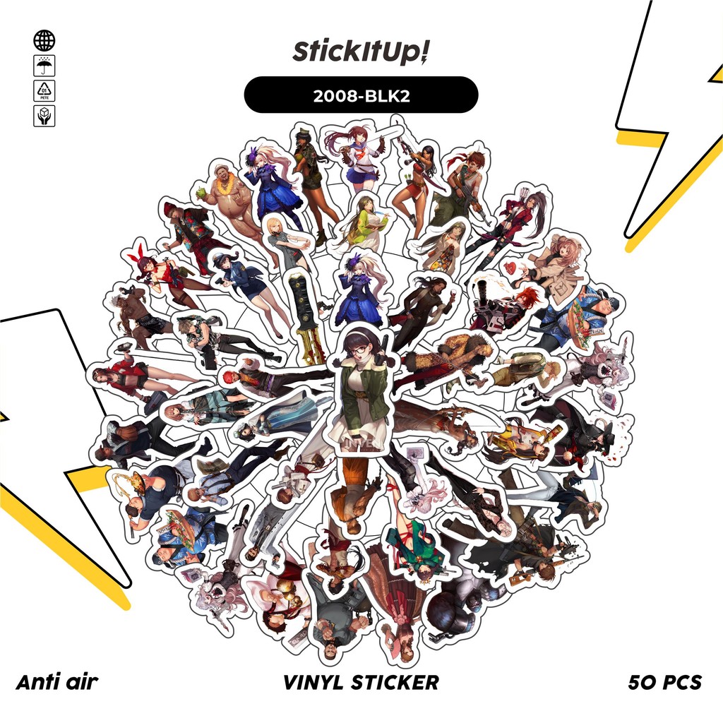 

COD✨ 50 Pcs Stiker Pack GAME SERIES BLACK SURVIVAL CHARARCTER MIX 02 Lucu Aesthetic Vynil Waterproof untuk Freebies Sticker Buku Journal Casing HP Laptop
