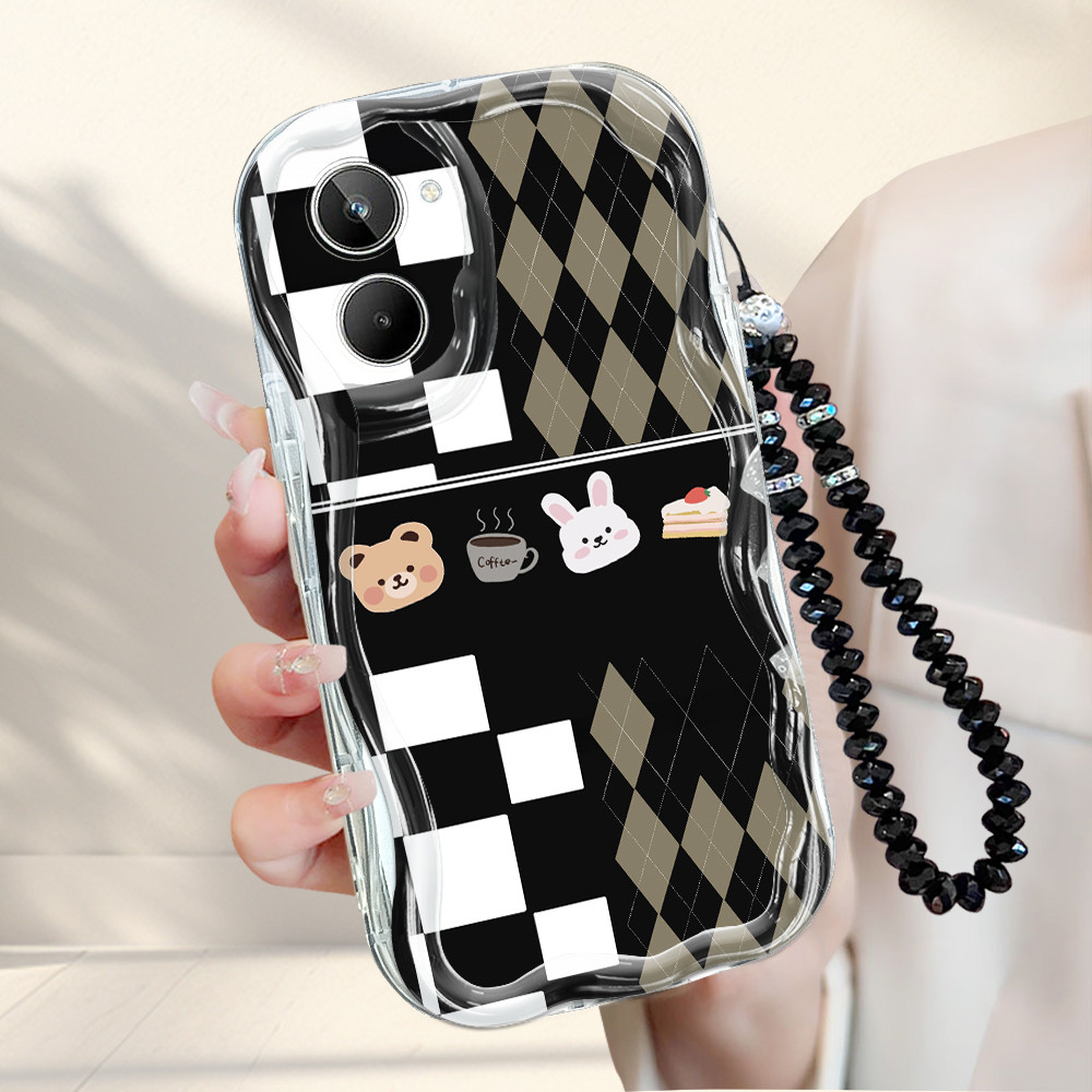 Realme 10 Untuk Hp Casing Tali Pengikat B7 Cassing Soft Phone Case Softcase Kisi Kesing 4032