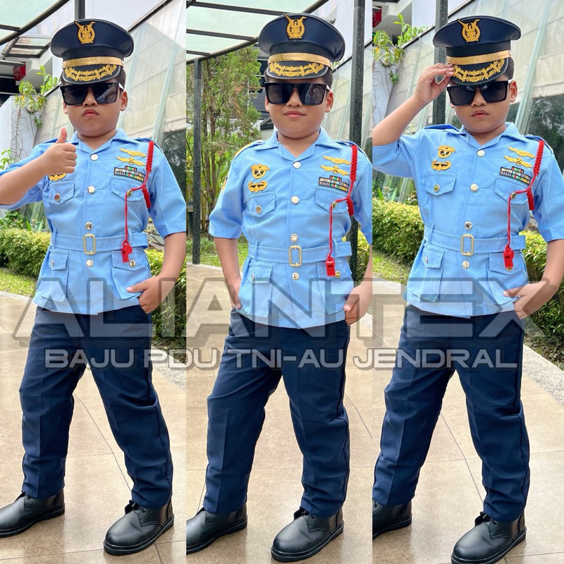 KA61TQ PDU TNI-AU SABUK TANGAN PENDEK/  BAJU PROFESI ANAK/NEW PDH