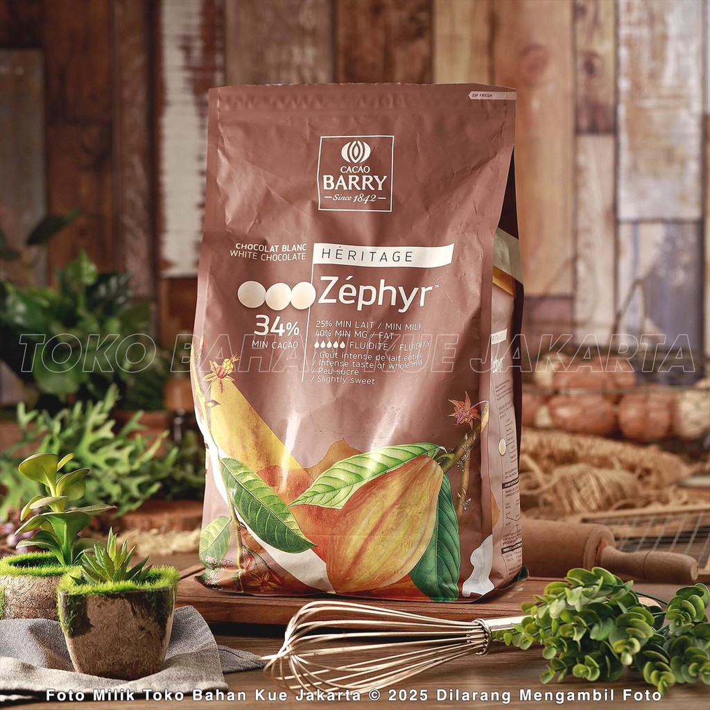 

Cacao Barry Callebaut ZEPHYR 5kg 34% White Chocolate Couverture Coklat