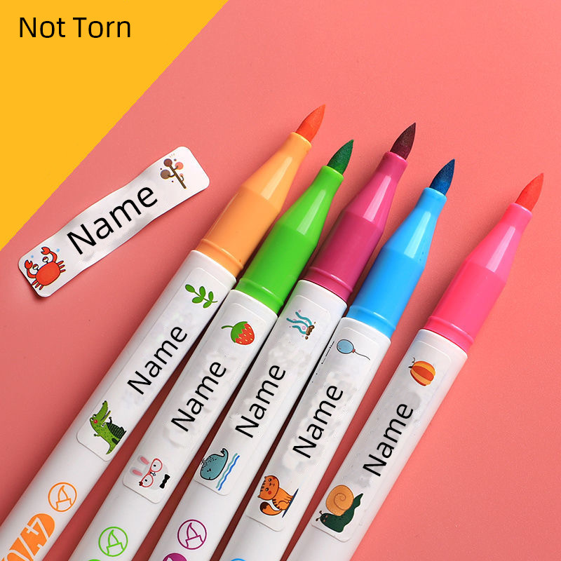 

Name Tag Sticker Customize Stickers Waterproof Personalized Labels Children School Stationery Water Bottle Pencil animal