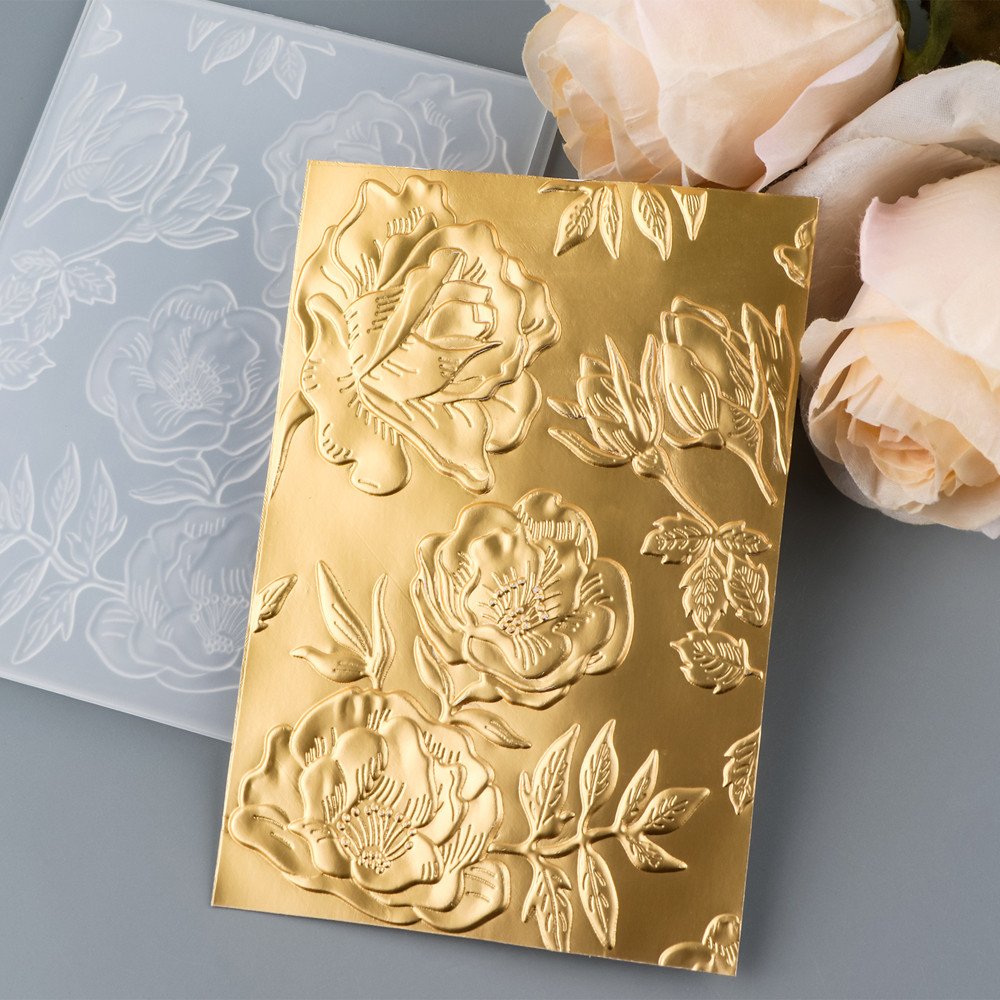 

Rose 3D Texture Fades Embossing Folder Background Embossing Folder For Template for Card Making Scrapbooking Paper Craft Album