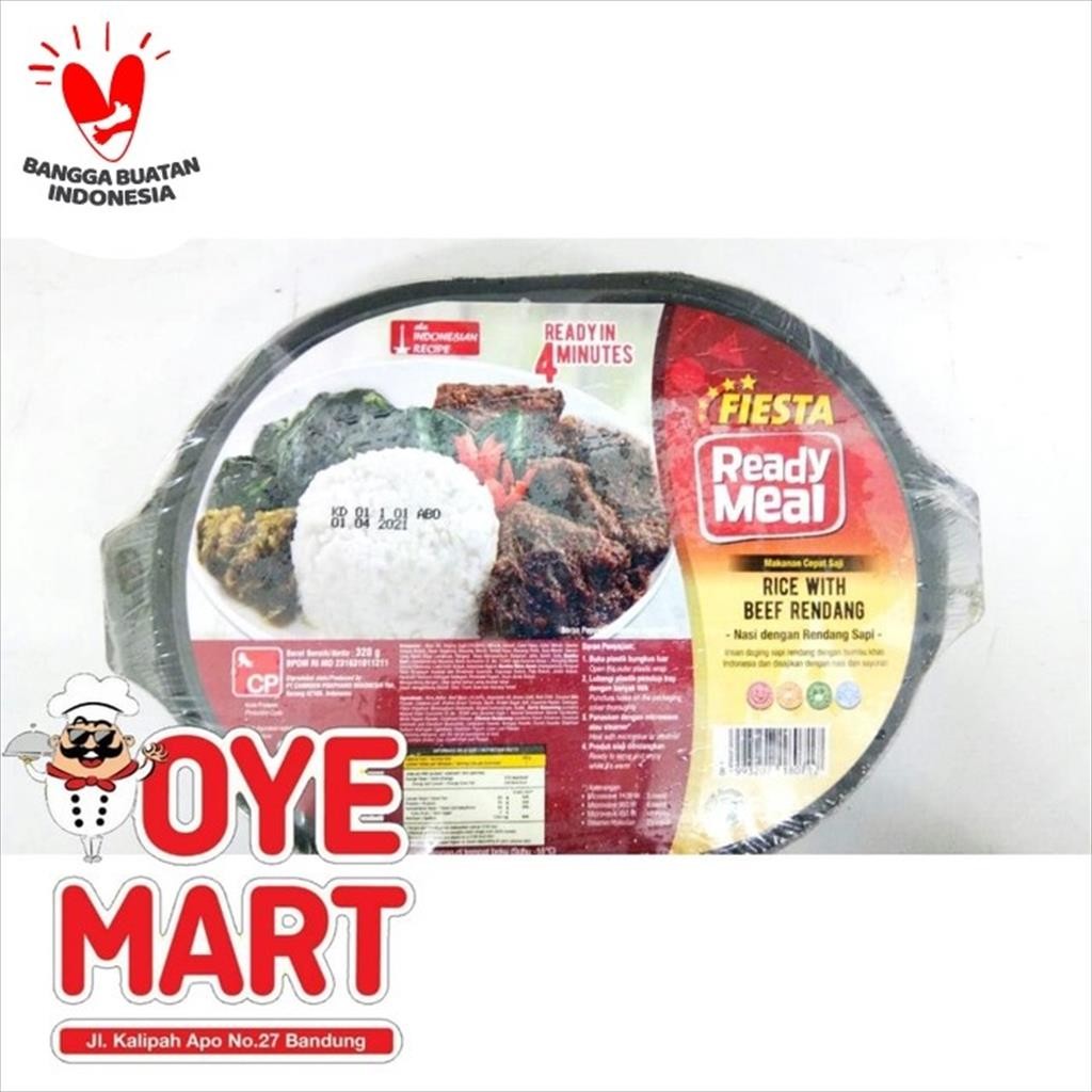

FIESTA READY MEAL RICE WITH BEEF RENDANG 320GR/MAKANAN INSTAN SIAP SAJI