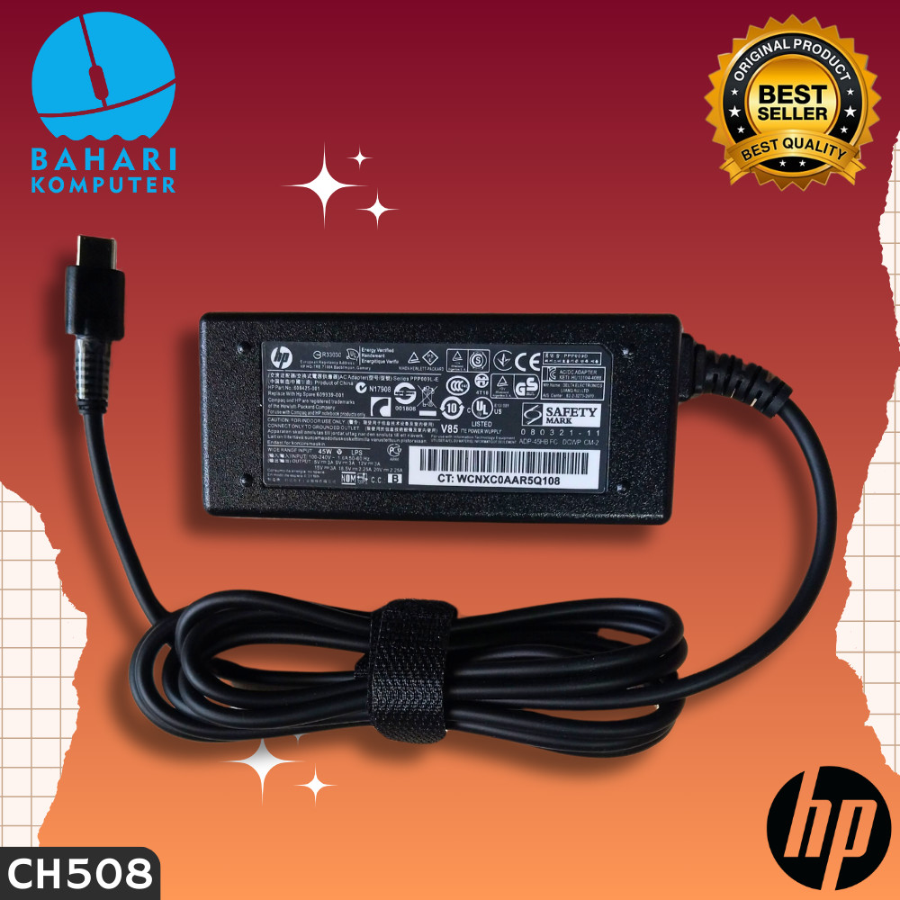 Adaptor Charger Laptop Tablet HP Elite X2 1012 G1 1012 G2 Series Type C 45W