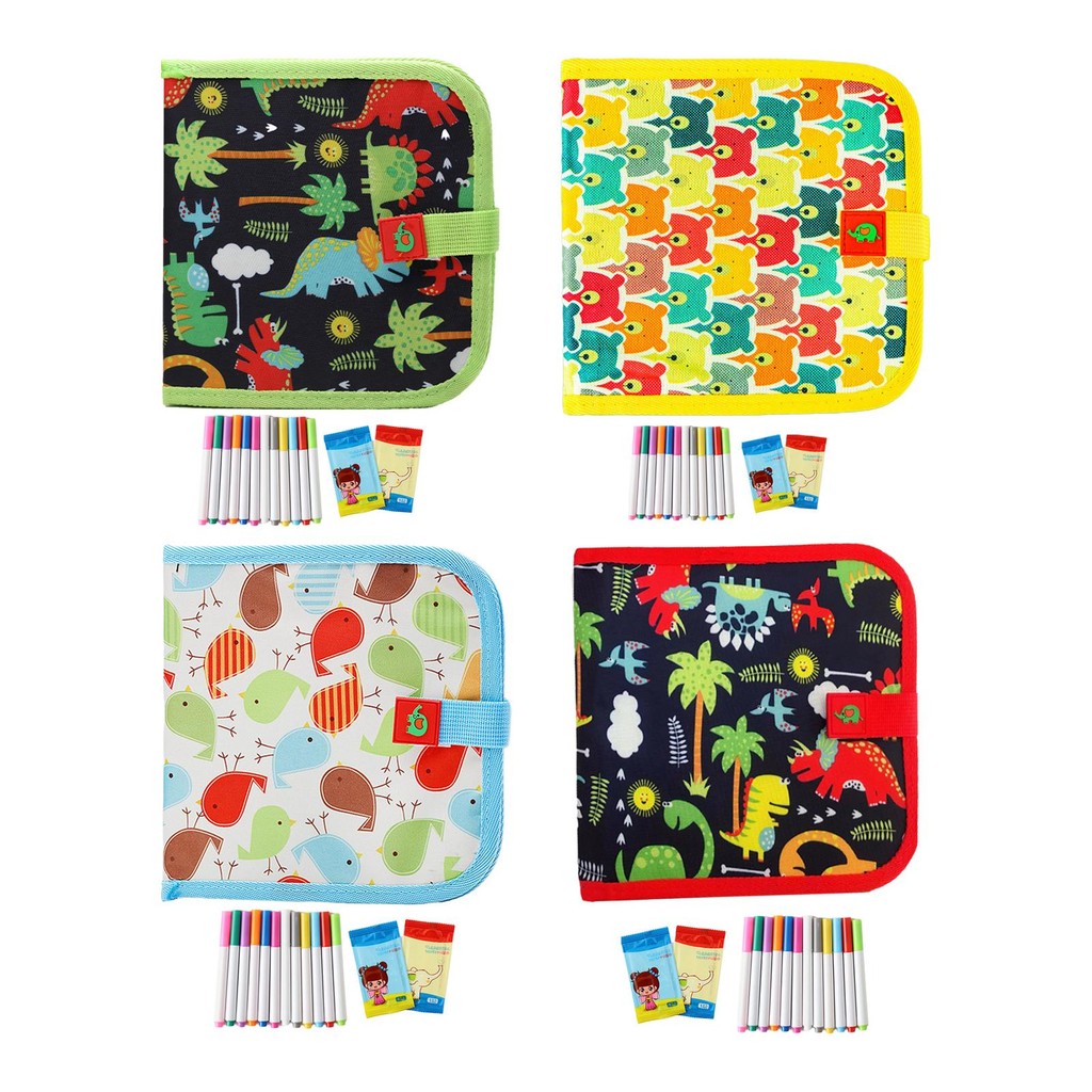 

Erasable Doodle Book Set Portable Birthday Halloween Gifts Scribbler Board