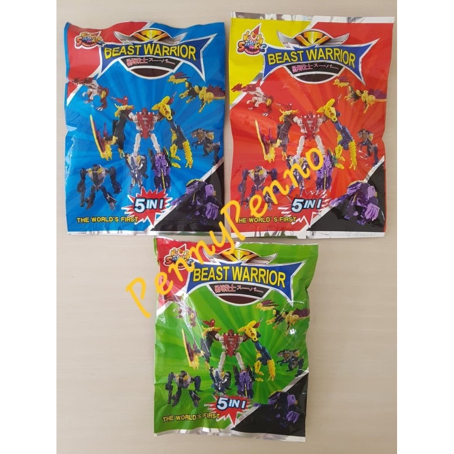 Mainan Anak Robot Beast Warrior Rakit HA / Robot Bongkar Pasang