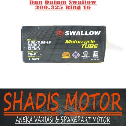 Ban Dalam Motor Merk Swallow 300/325 ( 100/80 90/90 90/100 ) Ring 16