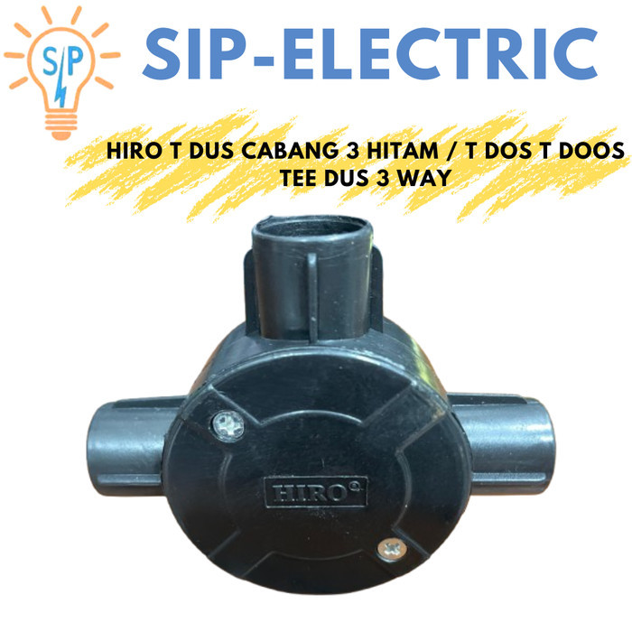 HIRO T DUS CABANG 3 HITAM / T DOS T DOOS TEE DUS 3 WAY