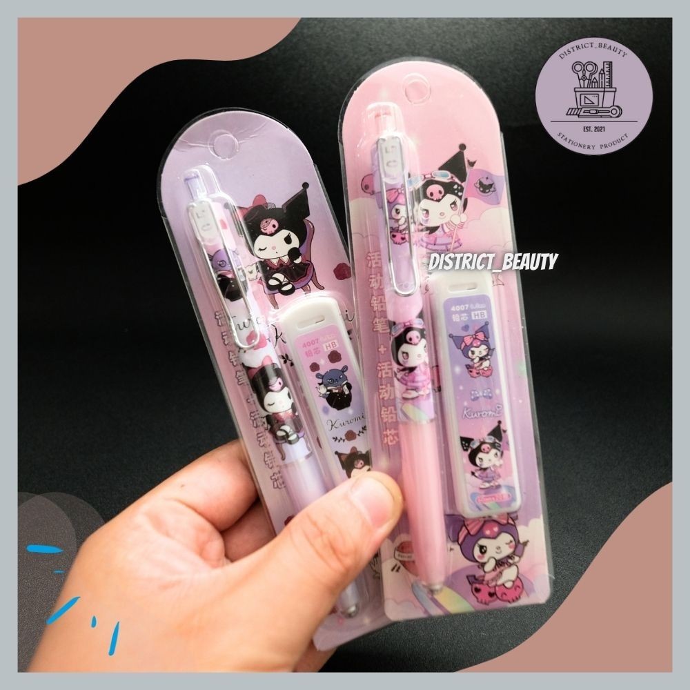 

PENSIL CETEK KUROMI FREE REFILL PENSIL MEKANIK KUROMI SANRIO LUCU TERMURAH
