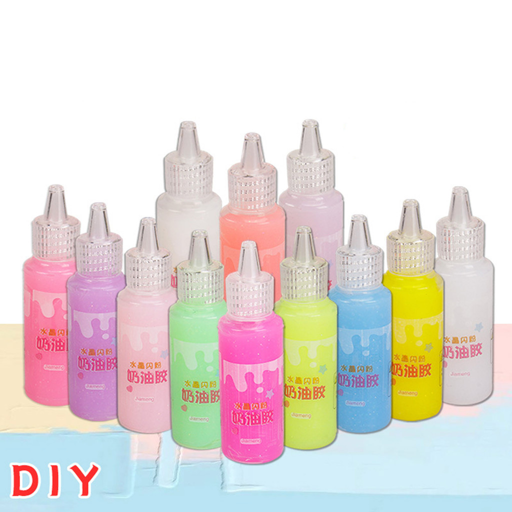 

22ml Resin Diy Fake Whipped Cream Clay Crystal Glitter Powder Clay Glue Gel Mobile Shell DIY Craft Decoration 8cm X 2.5cm,1Piece