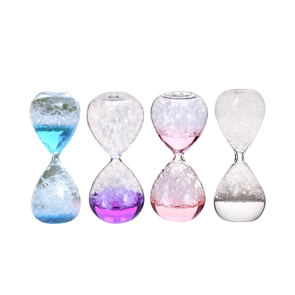 

Bubble Singing Dream Handmade Birthday Present Glass Liquid Crystal Hourglass for Children Kitchen Desktop Living Room
