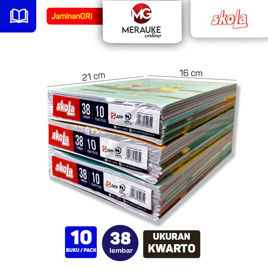 

H7Y Buku Tulis Skola 38 Lembar (1 Pack Isi 10 Buku)