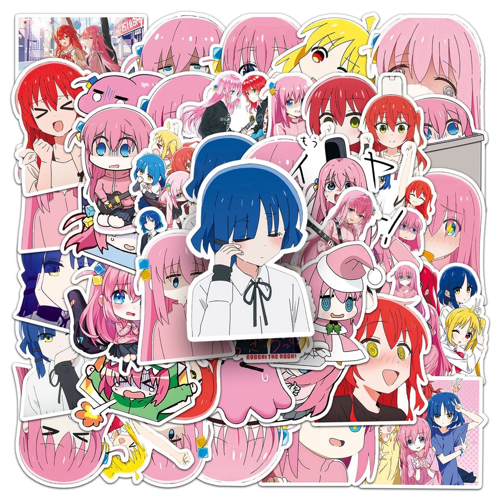 

50Pcs 2D BOCCHI THE ROCK! Series Graffiti Stickers Suitable for Laptop Helmets Desktop Decoration DIY Stickers Toys Wholesale