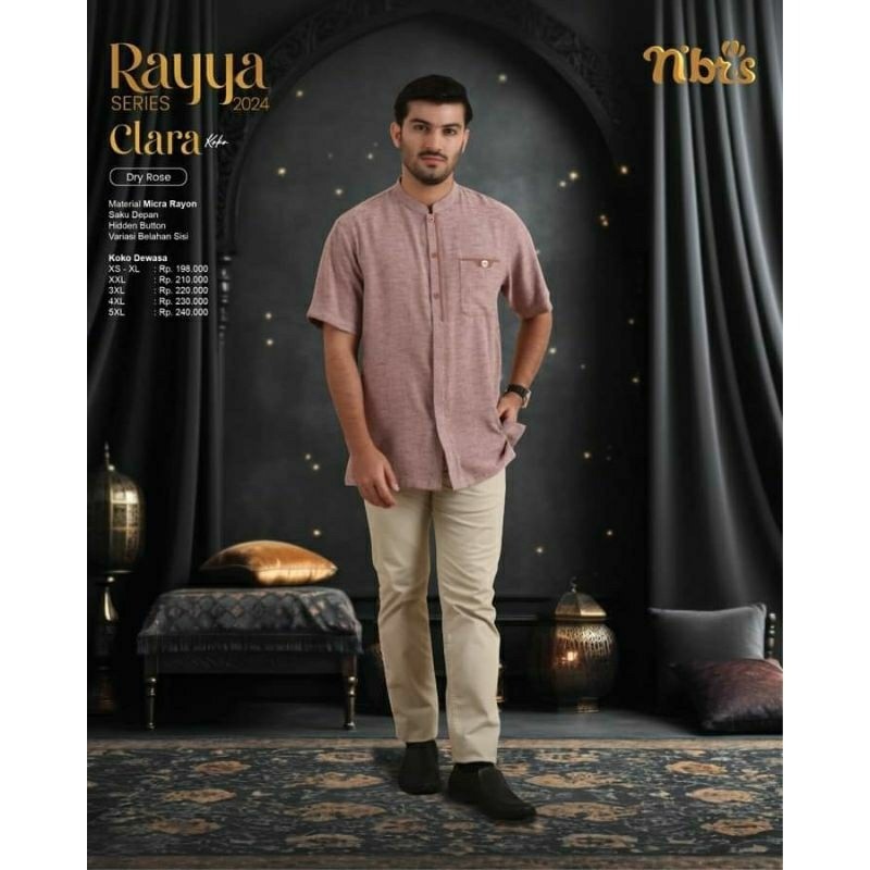 Nibras Baju Pria Jumbo Big Size / Sarimbit Nibras Clara di anieszaps Koko Bahan Katun Adem