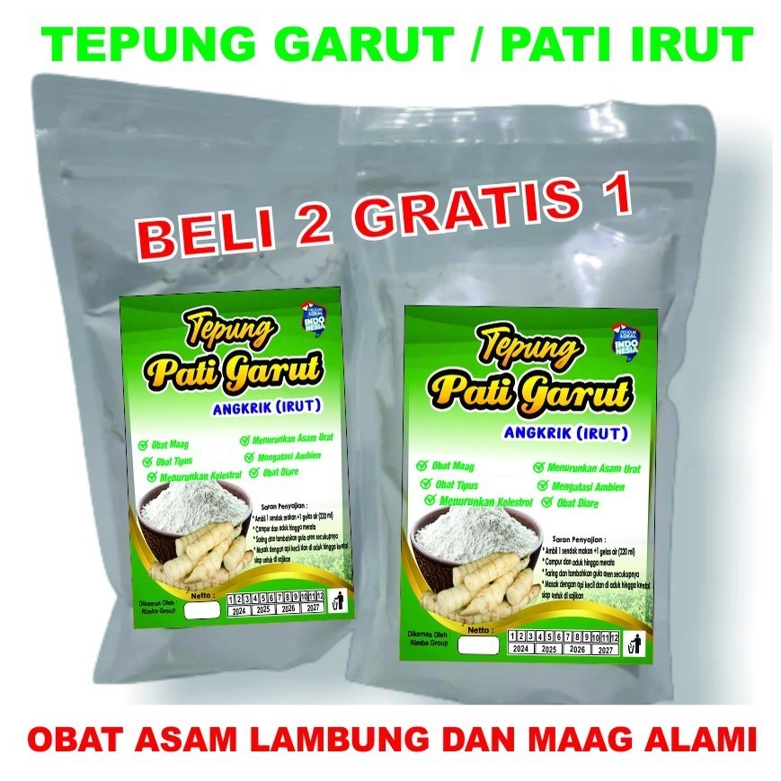 

PROMO BELI 2 GRATIS 1 TEPUNG IRUT ASLI/ANGKRIK /ARROWROOT Organik Rendah gula