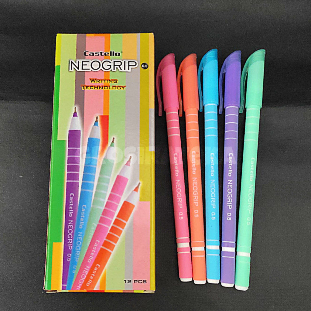 

PULPEN, BOLPEN, BOLPOIN, BALLPOINT STANDARD CASTELLO NEOGRIP HITAM