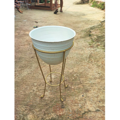 Diameter 20cm/Standing Planter/Rak Pot Tanaman/Standing Pot/Pot Standing Besi/Rak Bunga Besar/Duduka