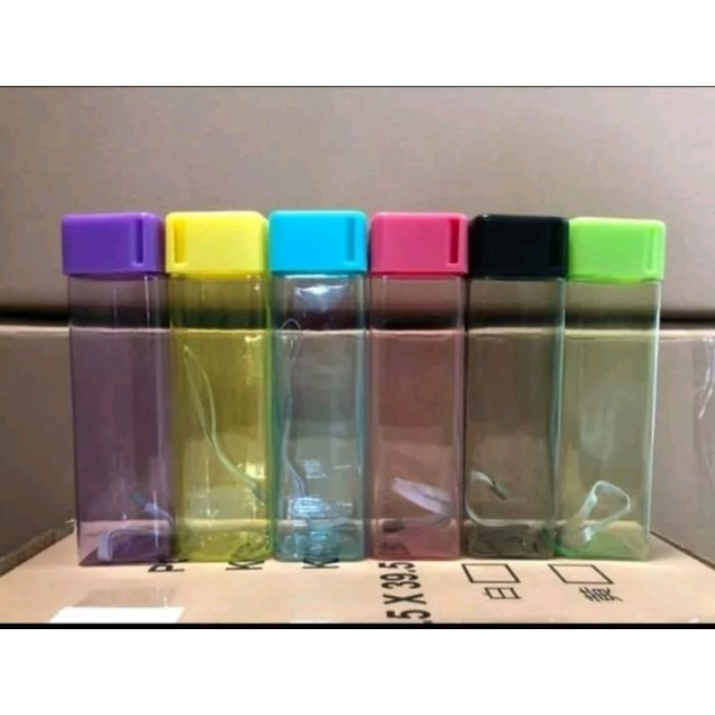 Botol Kotak Polos Tanpa Tulisan My Bottle 1 KG MUAT 14 500ml Plastik BPA FREE Souvenir Bingkisan Had