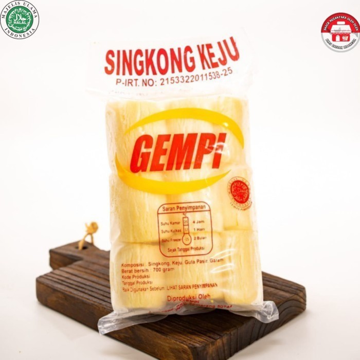 

Singkong Keju Merk Gempi Frozen Siap Goreng