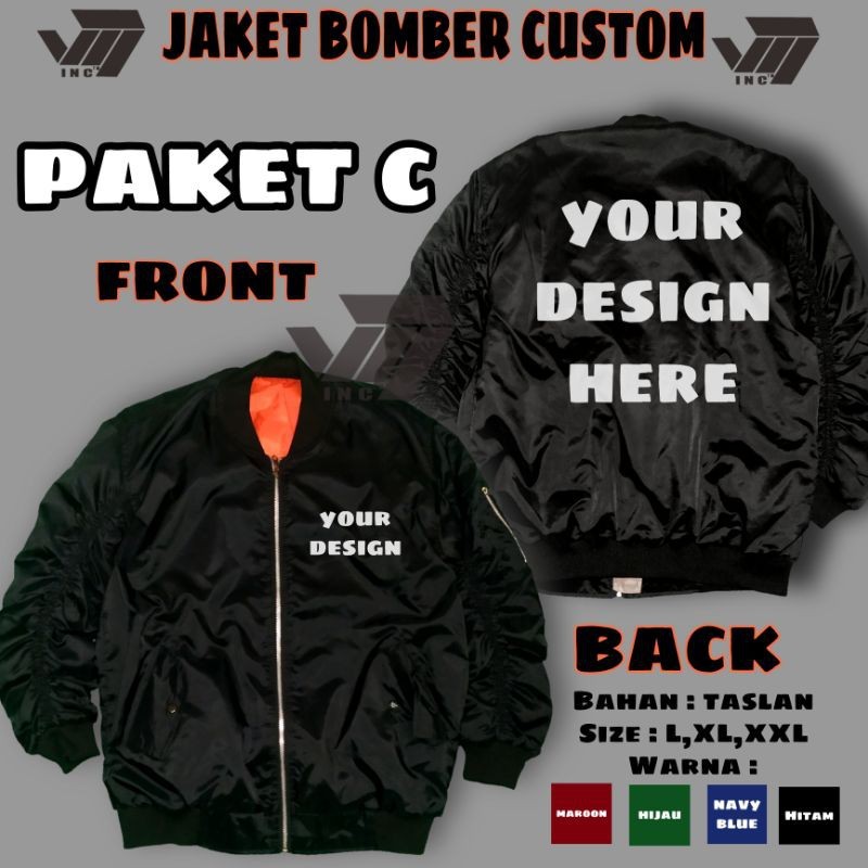 jaket custom jaket bomber custom desian suka suka bomber custom satuan bomber tulisan suka suka