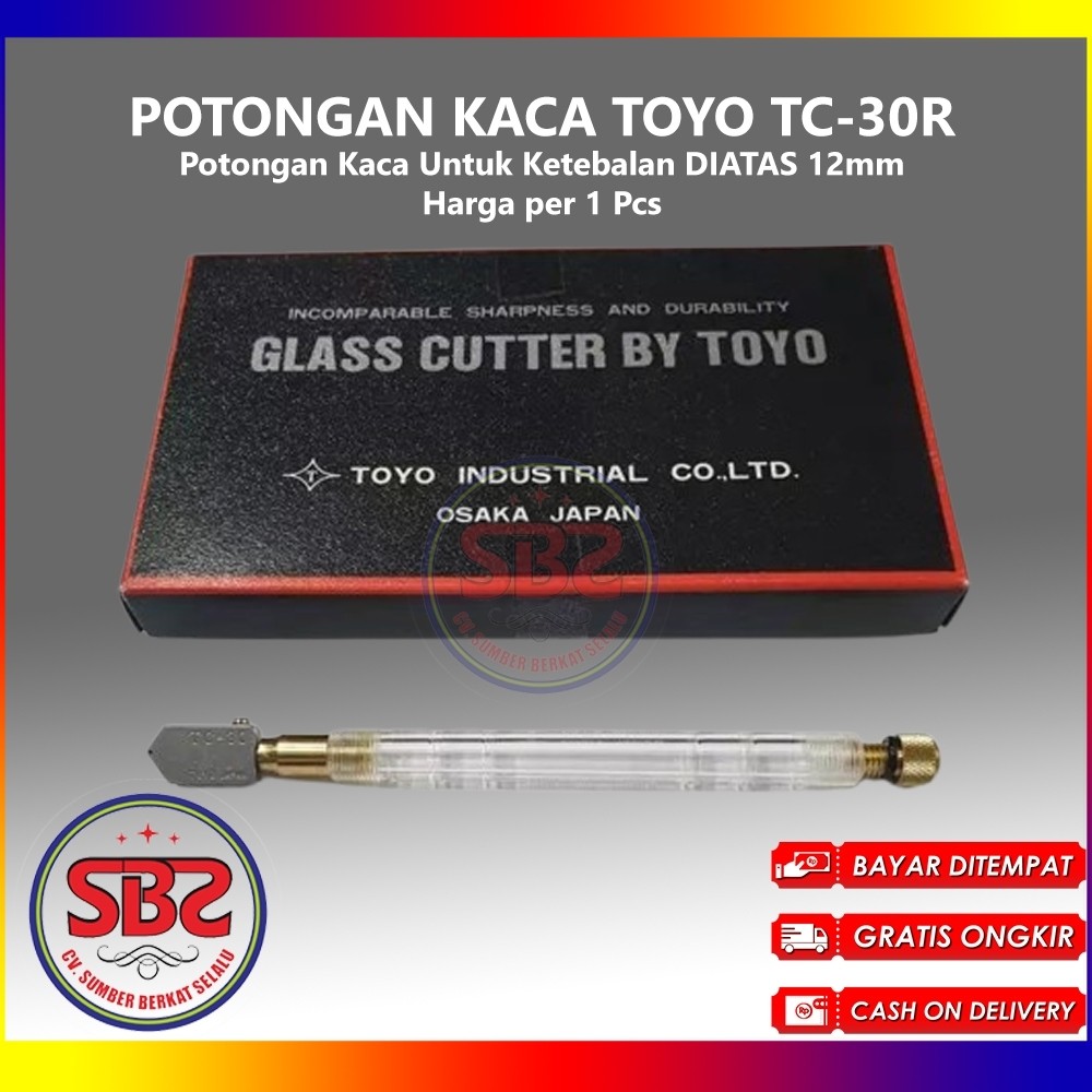TOYO Pemotong Kaca Toyo TC30R TC-30R Asli Alat Pemotong Kaca Original Toyo TC30R Glass Cutter Pisau