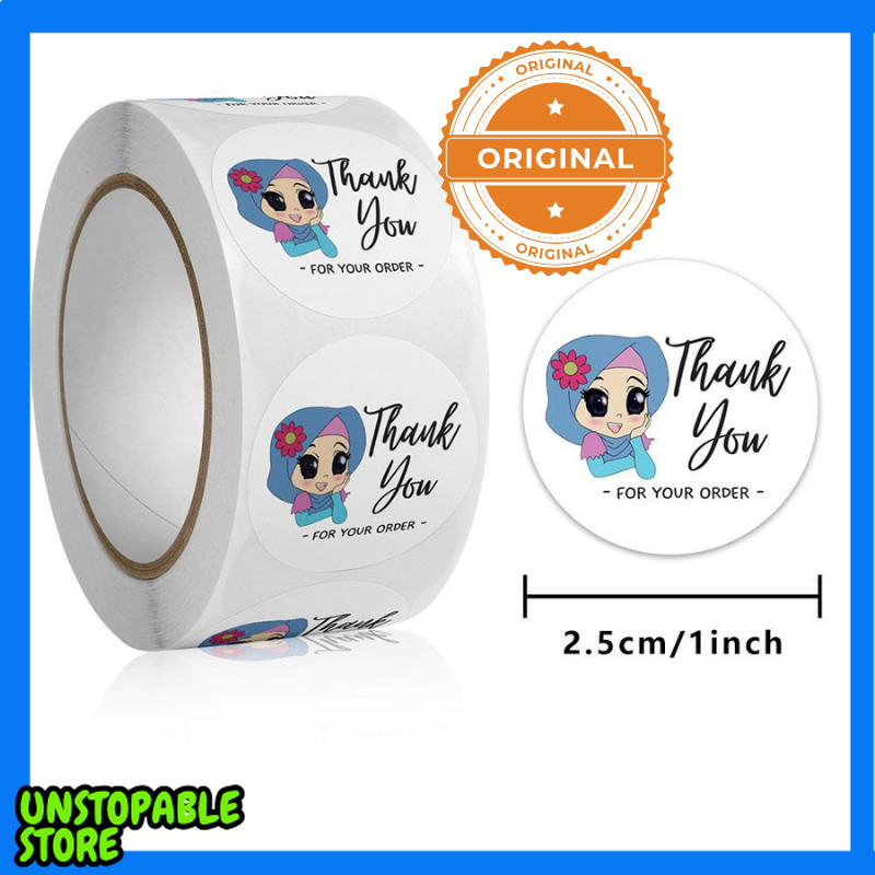 

1 Roll 500 Pcs Edisi Terbaru Sticker Label Makanan Sticker Thank You For Your Order