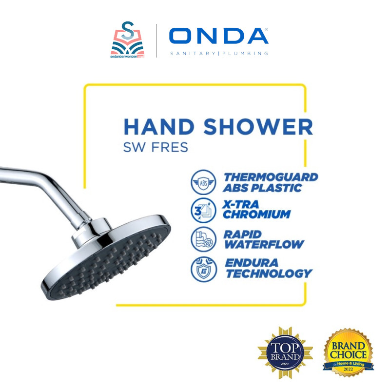 Shower Tembok ONDA SW FRES Wall Shower Kepala Sower Tempel Dinding