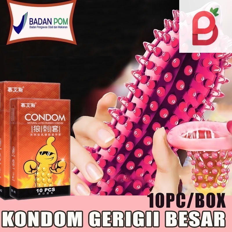 Produk Unggulan BARU Kondom gerigii besar Kondom gerigii kasar Kondom bergerigii 10pc/Box ringberger