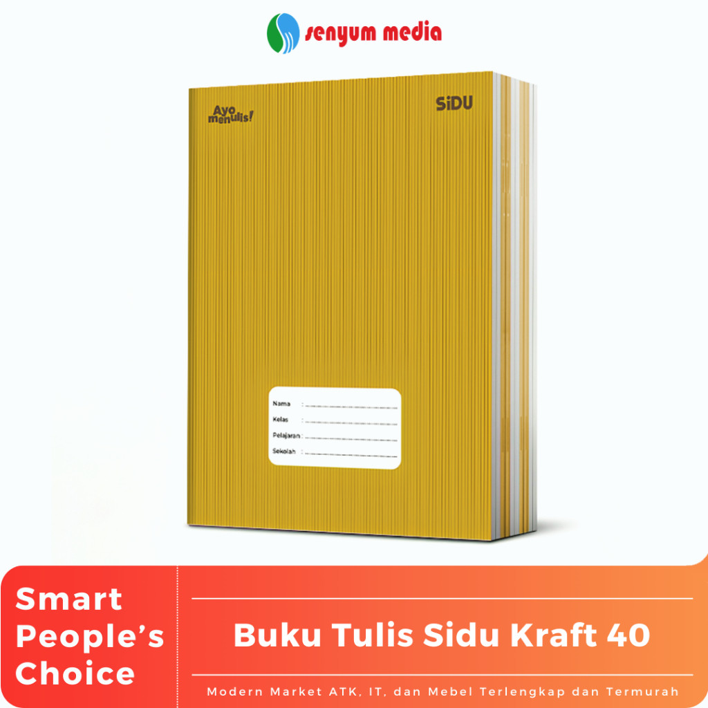 

Buku Tulis Sinar Dunia SIDU Kraft 40 Lembar (1 Pack Isi 10 Buku) (S:PACK)