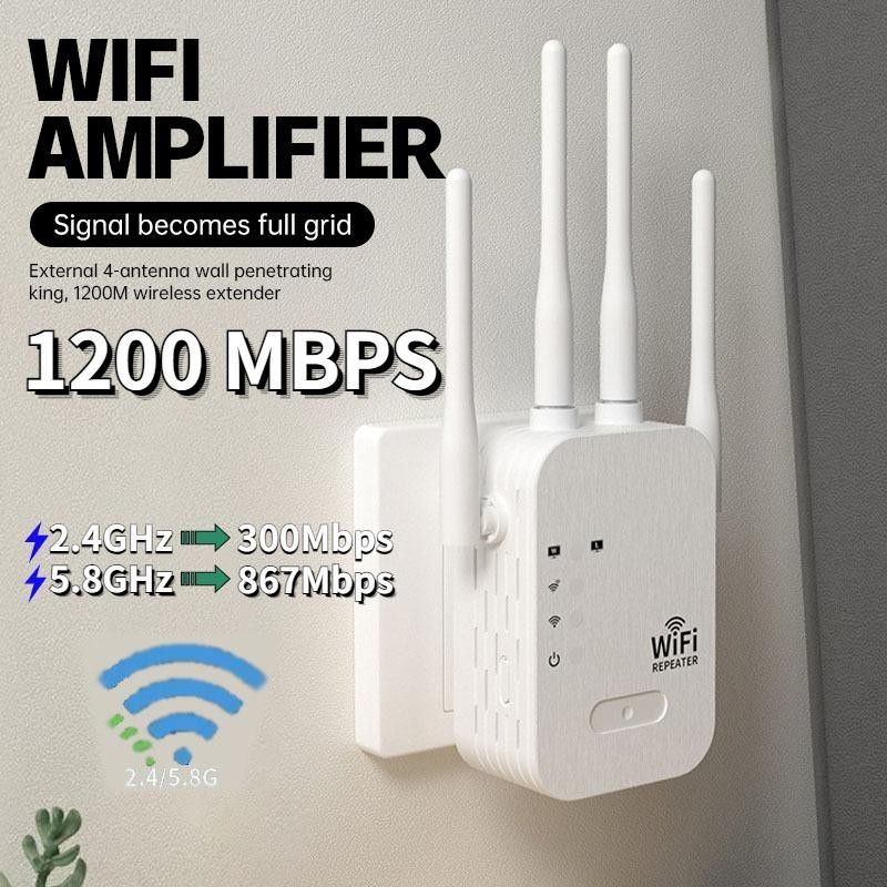 Penguat Sinyal 4TX WIfi Range Extander 4 Antena Cocok Untuk Perusahaan, Kafe Rumah, Dll