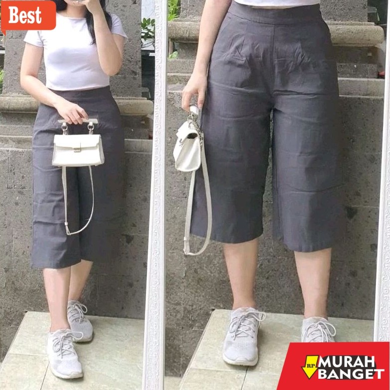 celana kulot wanita terbaru celana 7/8 kulot