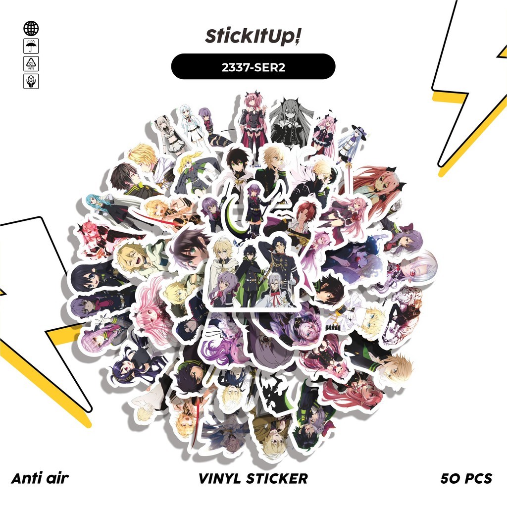 

COD✨ 50 Pcs Stiker ANIME SERIES SERAPH OF THE END CHAR MIX 02 Lucu Anti Air Untuk Dekorasi Notebook Sepeda Skateboard Handphone DIY