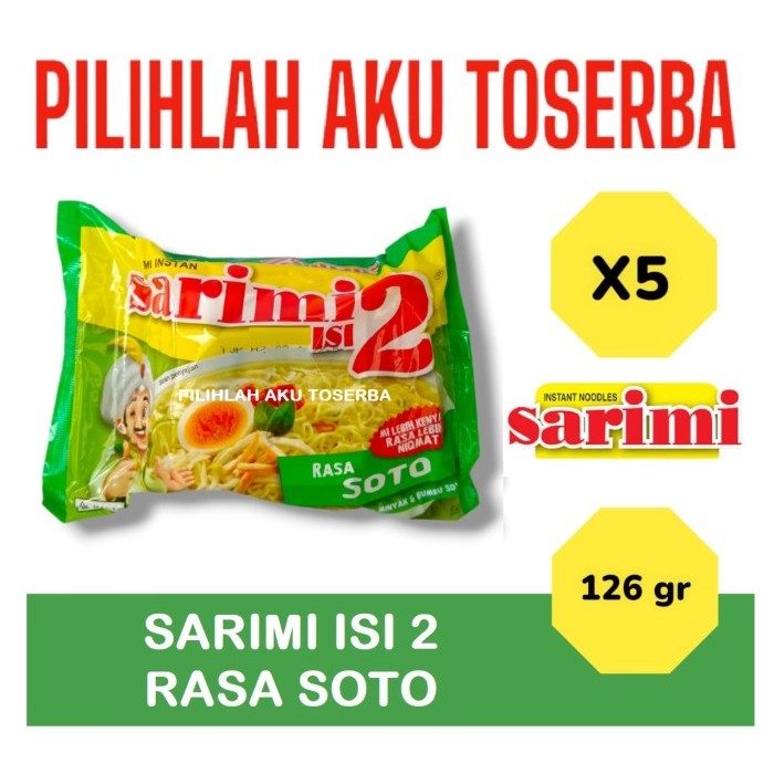 

Mie Instant SARIMI REBUS ISI 2 Rasa SOTO - ( HARGA 5 PCS )