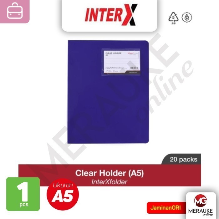 

InterX Clear Holder Document Keeper Display Book A5 isi 20 Lembar