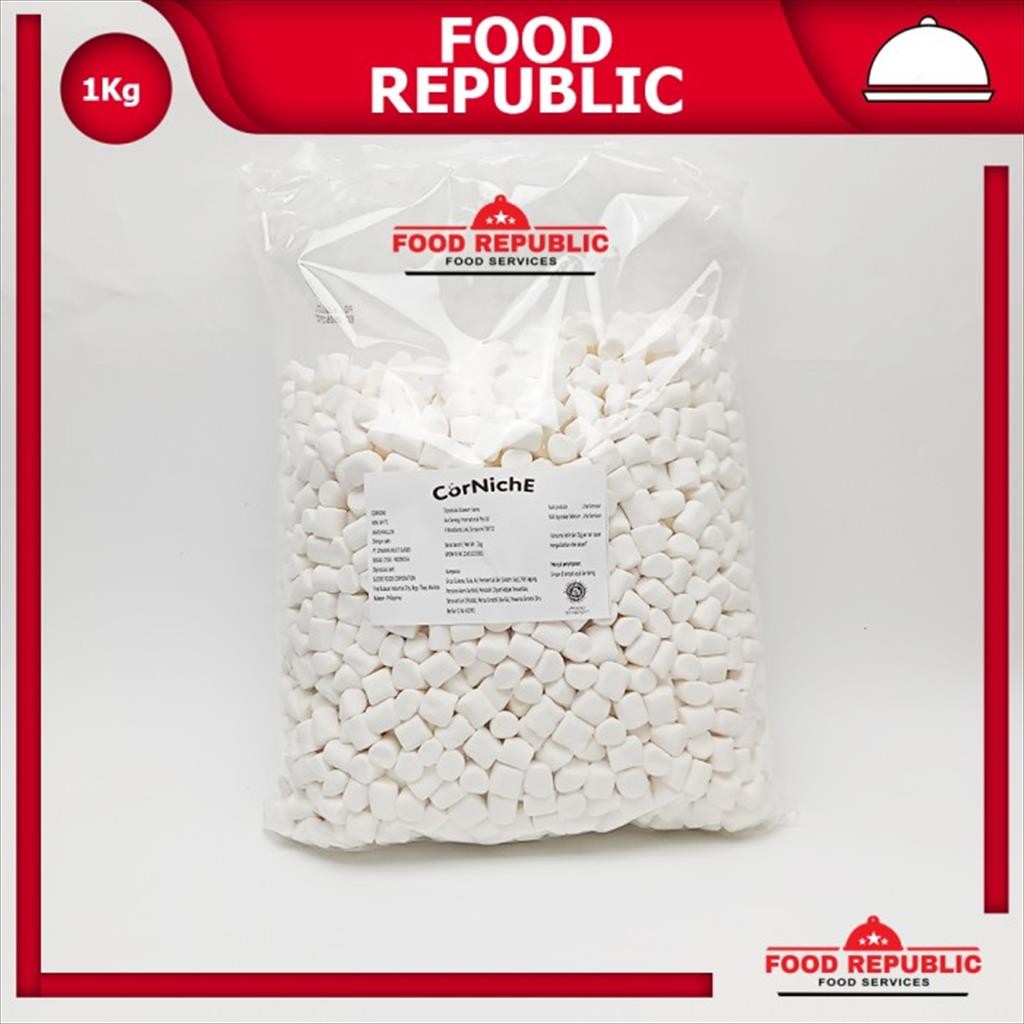 

CORNICHE WHITE MINI MARSHMALLOW 1 KG - MARSHMALLOW PUTIH KECIL HALAL