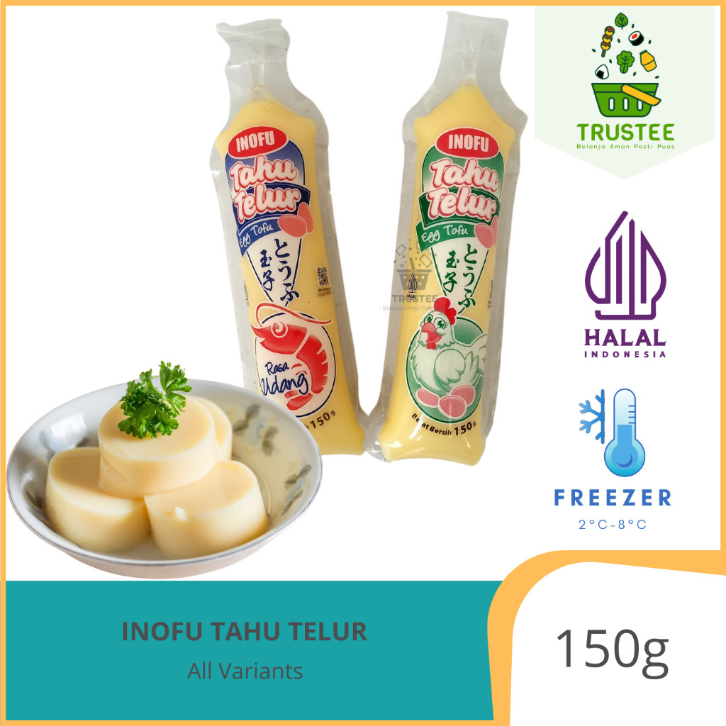 

Inofu Tofu Tahu Telur HALAL 150gr Rasa Udang / Japanese Egg Tofu / Tahu Sutra