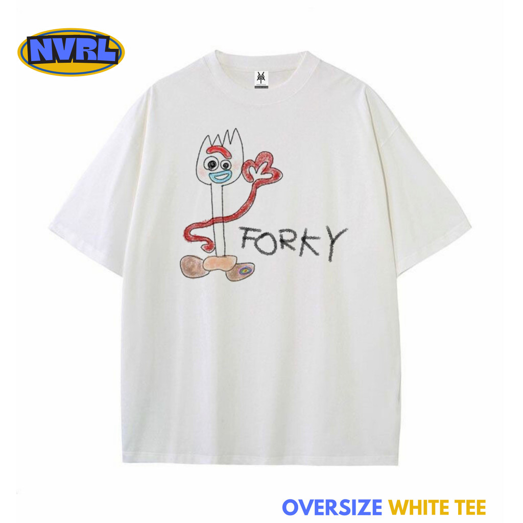 Kaos oversize toy story forky vintage tee