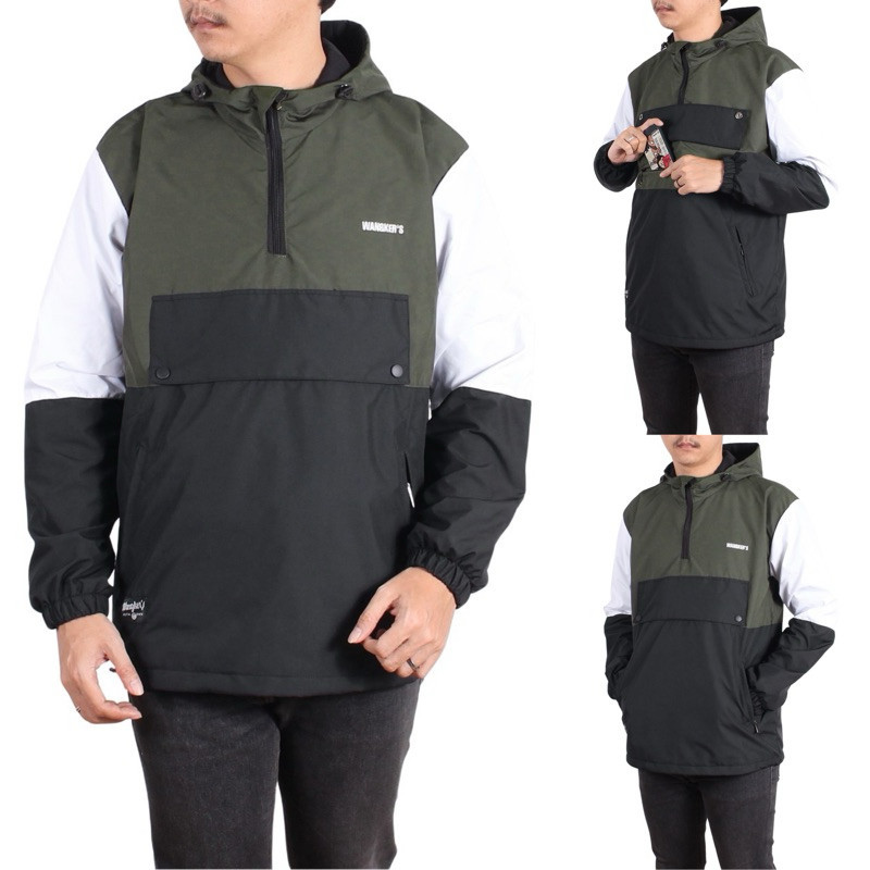 EIGHTEEN JAKET CAGOULE 3D GREEN BLACK