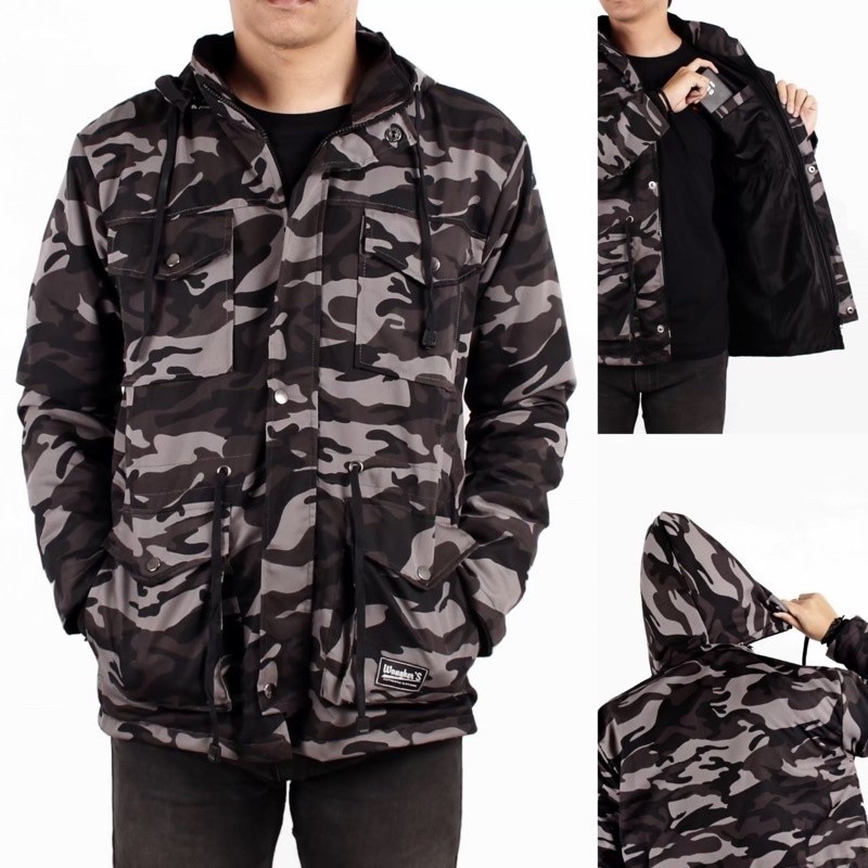 EIGHTEEN (BISA COD ) JAKET PARKA ARMY ORIGINAL